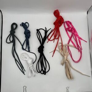 Unbranded Shoe‎ Laces Women Multi-Color 7 Pairs Round Flat Replacement Bundle